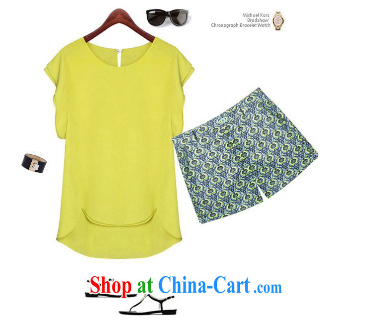 2015 EITAI new summer stylish larger female snow woven T-shirt shorts set two piece set with graphics thin female picture color 4 XL 160 - 180 Jack pictures, price, brand platters! Elections are good character, the national distribution, so why buy now enjoy more preferential! Health