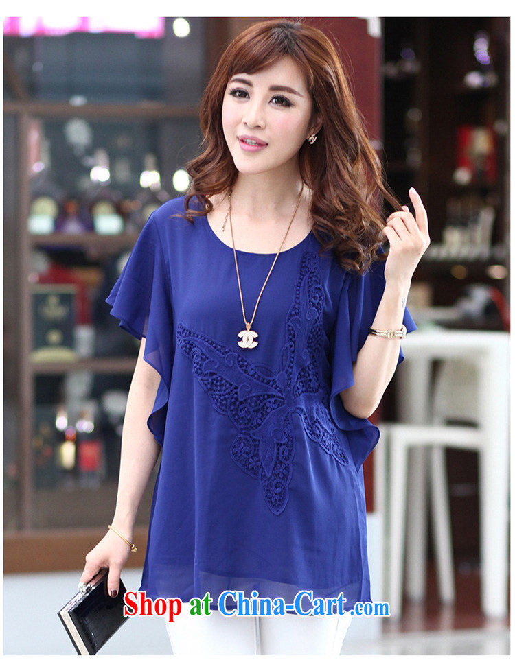 Mephidross economy honey, 2015 summer New, and indeed increase, female Korean thick MM butterfly cuff loose snow woven shirts 1313 blue 4 XL (165 - 180 ) jack pictures, price, brand platters! Elections are good character, the national distribution, so why buy now enjoy more preferential! Health