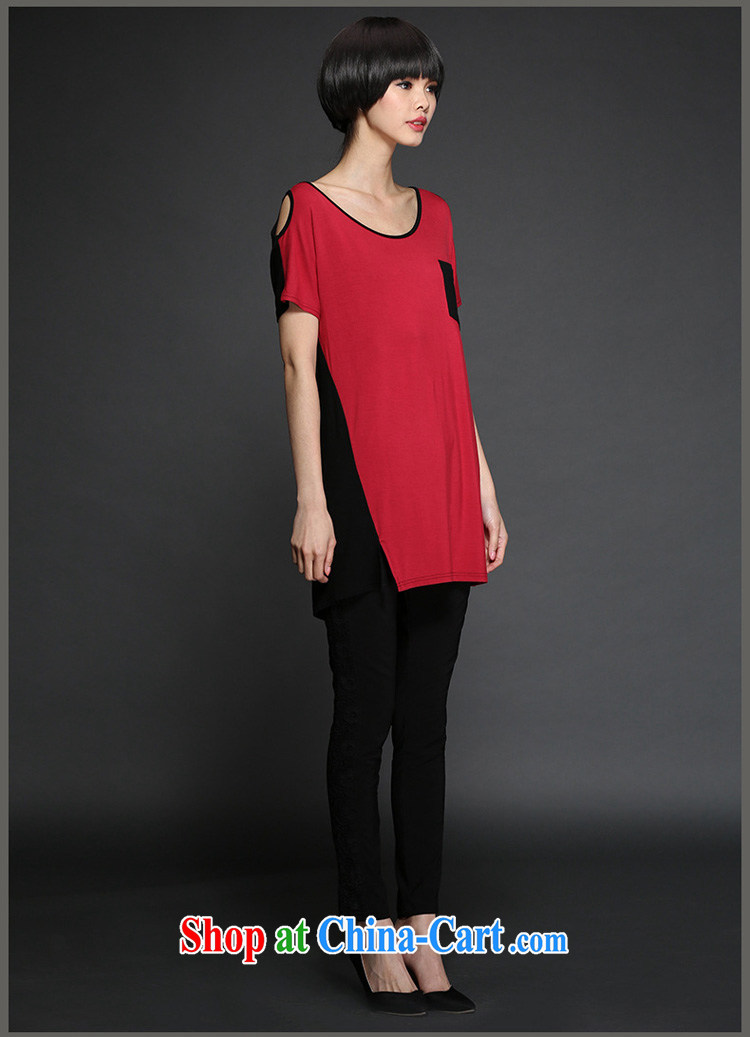 Mephidross has long honey, large, female fat MM summer 2015 new leisure minimalist stitching knocked color your shoulders scoop neck long T shirts cotton M 1320 red 5 XL (recommendations 180 - 200 jack) pictures, price, brand platters! Elections are good character, the national distribution, so why buy now enjoy more preferential! Health
