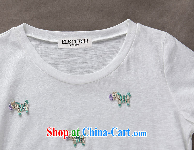 Love Lin's 2015 stylish new summer larger female European site 3 D pony embroidery leisure short-sleeved T shirt + stamp duty shorts package picture color XXL pictures, price, brand platters! Elections are good character, the national distribution, so why buy now enjoy more preferential! Health