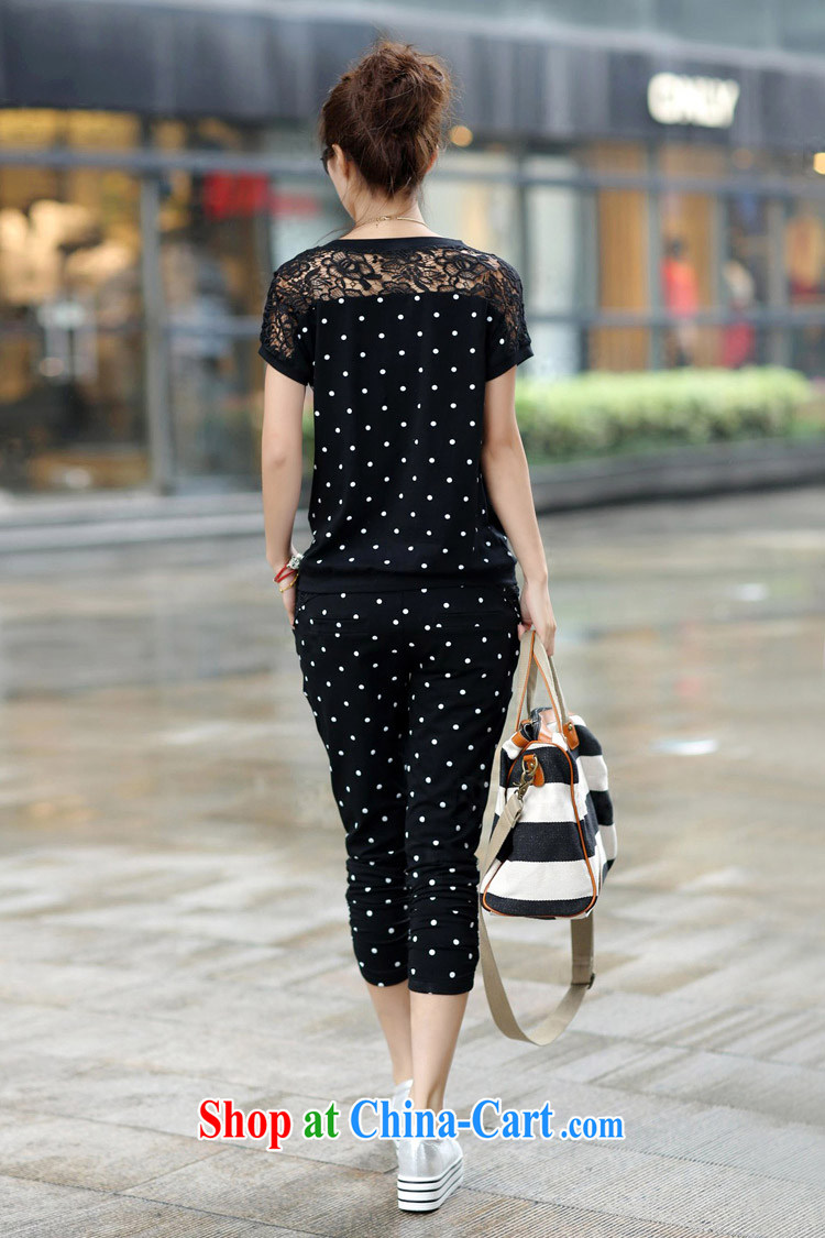 Connie, 2015, larger female thick MM loose the fat and short-sleeved shirt T 7 pants Leisure package black XXXL pictures, price, brand platters! Elections are good character, the national distribution, so why buy now enjoy more preferential! Health