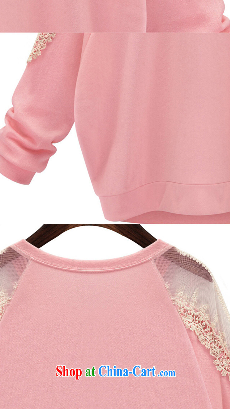 First economy 2015 declared the United States and Europe, female spring new thick mm sweet loose solid knitted T-shirt long-sleeved T-shirt lace T-shirt C 1511/pink 5 XL 180 - 200 Jack left and right pictures, price, brand platters! Elections are good character, the national distribution, so why buy now enjoy more preferential! Health