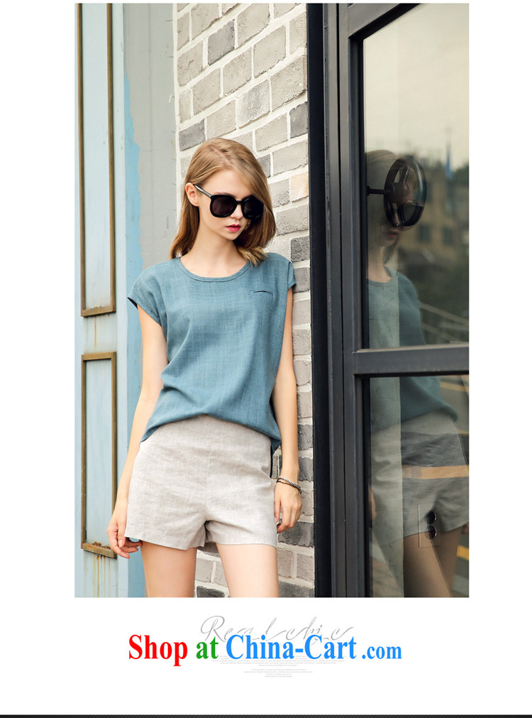 Anna soon Elizabeth summer 2015 new, larger female Leisure package unit the round-collar loose short-sleeved T-shirt girls shorts Package D 9089 Peacock Blue T + gray shorts XXXL pictures, price, brand platters! Elections are good character, the national distribution, so why buy now enjoy more preferential! Health