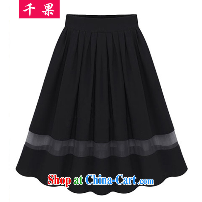 1000 fruit in Europe the ventricular hypertrophy and female summer new skirts mm thick snow woven short skirt the skirt Elasticated waist loose video thin waist skirt, dress 9108 black 4XL 170 - 200 Jack left and right