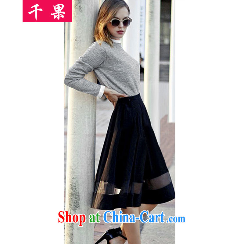 1000 fruit in Europe and the hypertrophy and female summer new skirts mm thick snow woven short skirt the skirt Elasticated waist loose video thin waist skirt, dress 9108 black 4XL 170 - 200 jack, 1000 fruit (QIANGUO), online shopping