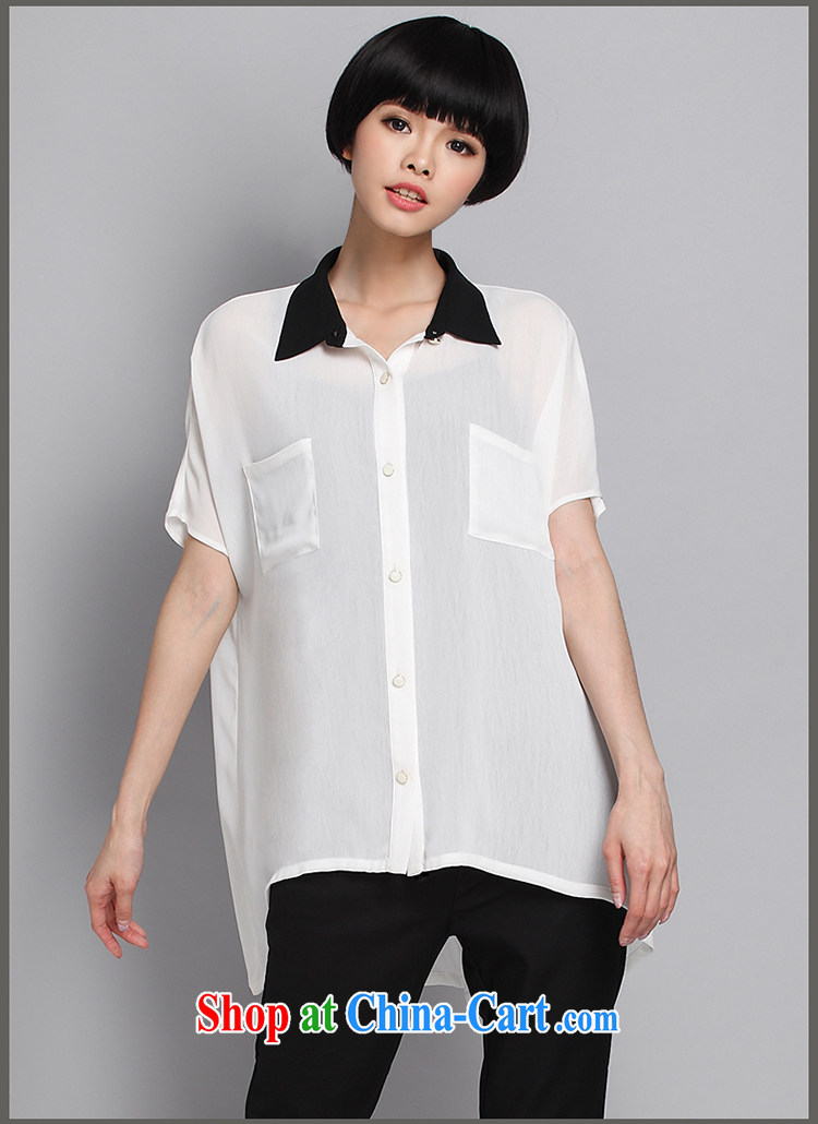 Of 200 Of The jack is indeed increasing, female fat mm summer, long, turn the collar short-sleeve woven snow white shirt the shirt loose 1356 large white code 5 200 XL about Jack pictures, price, brand platters! Elections are good character, the national distribution, so why buy now enjoy more preferential! Health