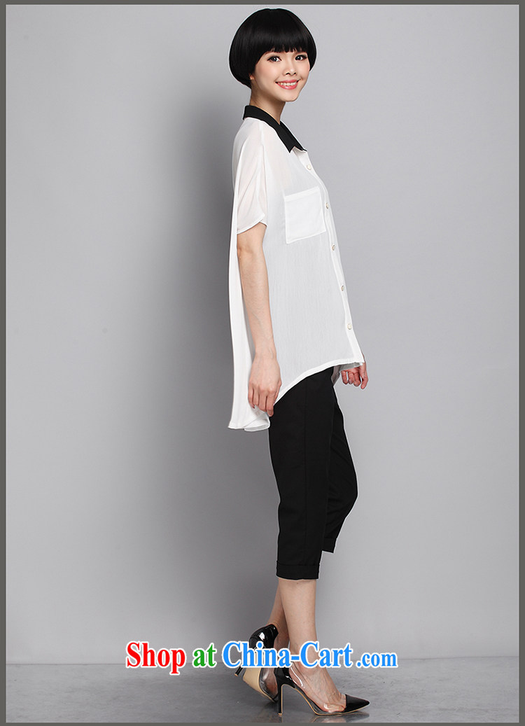 Of 200 Of The jack is indeed increasing, female fat mm summer, long, turn the collar short-sleeve woven snow white shirt the shirt loose 1356 large white code 5 200 XL about Jack pictures, price, brand platters! Elections are good character, the national distribution, so why buy now enjoy more preferential! Health