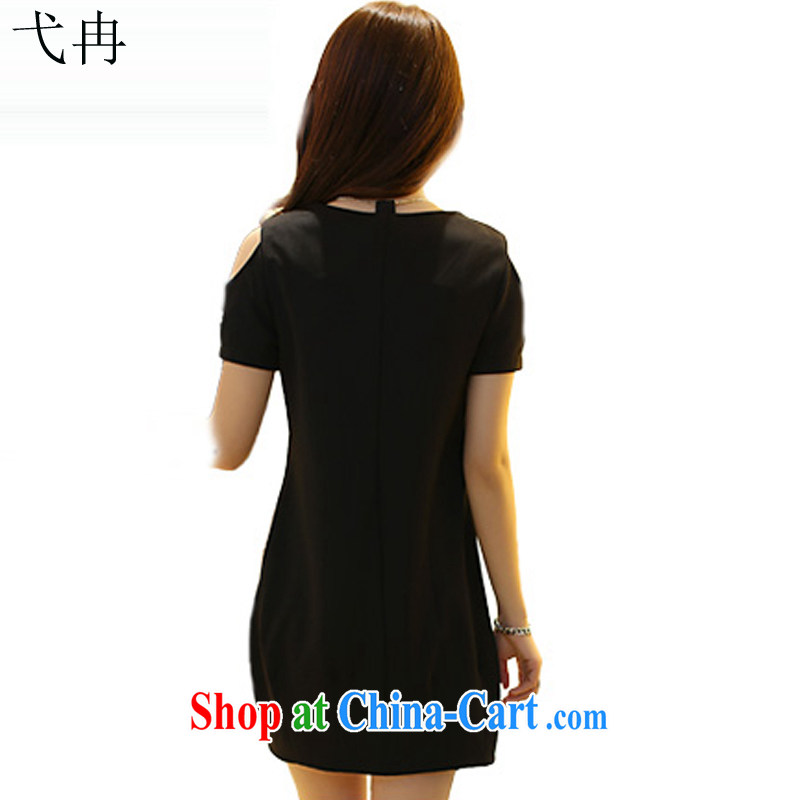 More cruise 2015 summer new Korean female large code mm thick beauty graphics thin dresses Y 121 black XXXXL, sailing, and, shopping on the Internet