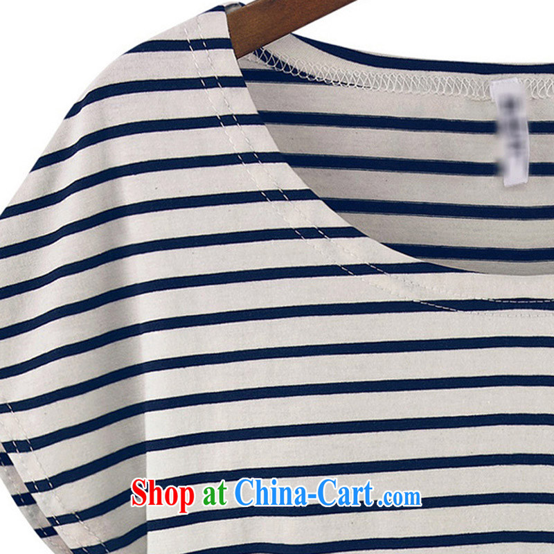 Terrace, Western Europe and the United States, the female loose short-sleeve two-piece striped dresses 2015 new spring and summer apricot 5 XL 180 - 200 jack, 1000 field and the United States, and, shopping on the Internet