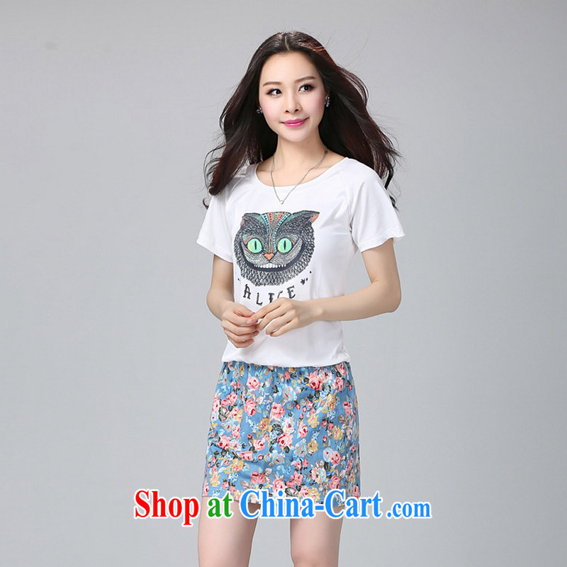 The Lai 2015 summer new, larger female fat people dress graphics thin, the FAT and FAT mm fancy thick sister graphics thin beauty short-sleeved dresses white XXL recommendations 130 - 150 jack, the Lai, shopping on the Internet