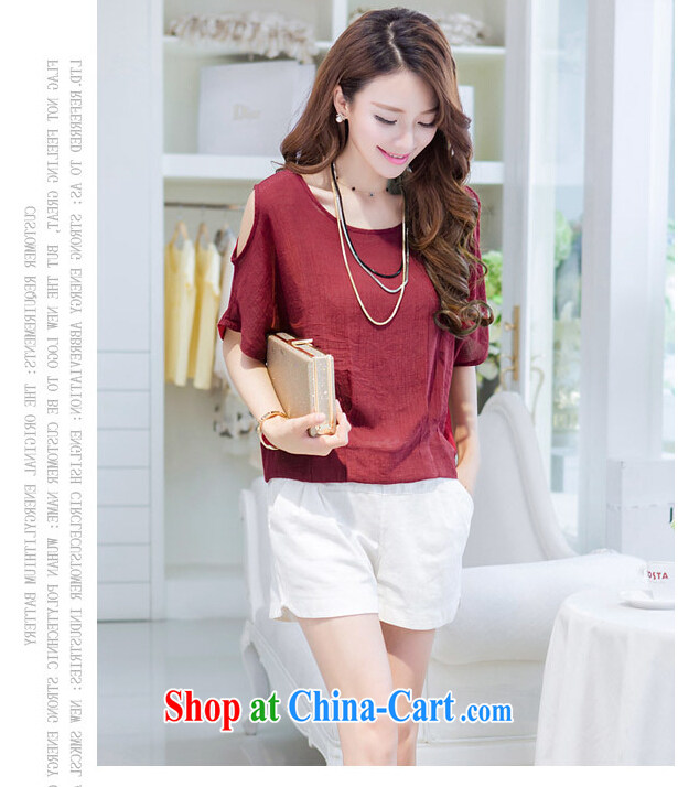 Blue colored Children Summer stylish Korean version the code your shoulders short-sleeved cotton the T-shirt with white shorts two-piece lounge suite wine red S pictures, price, brand platters! Elections are good character, the national distribution, so why buy now enjoy more preferential! Health