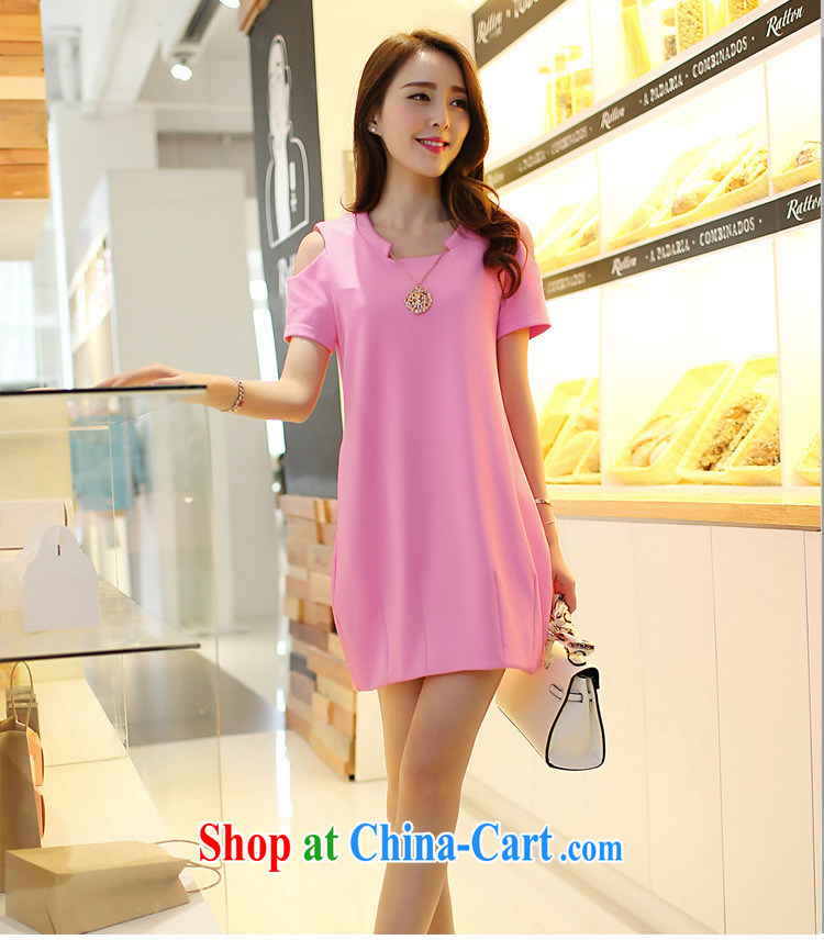Ahn Hee, flower 2015 summer terrace style shoulder round-collar short-sleeve dresses female beauty graphics thin Korean large, thick mm short skirts WM 3831 pink 4 XL pictures, price, brand platters! Elections are good character, the national distribution, so why buy now enjoy more preferential! Health