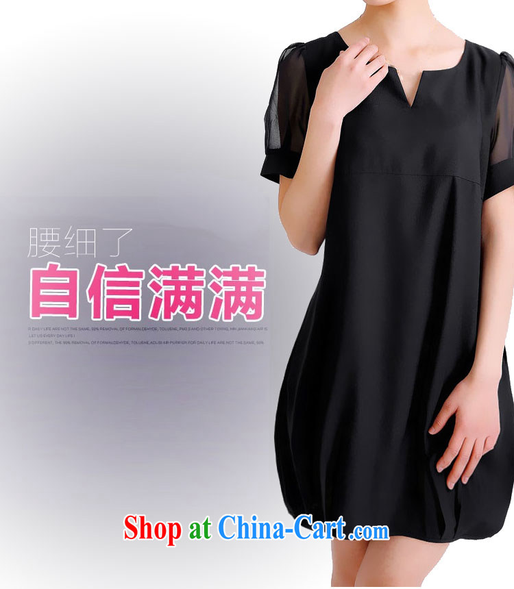 Cayman, slavery 2015 summer new, large, female, long, thick MM Korea and indeed increase short-sleeved snow woven dresses black XXXXL pictures, price, brand platters! Elections are good character, the national distribution, so why buy now enjoy more preferential! Health