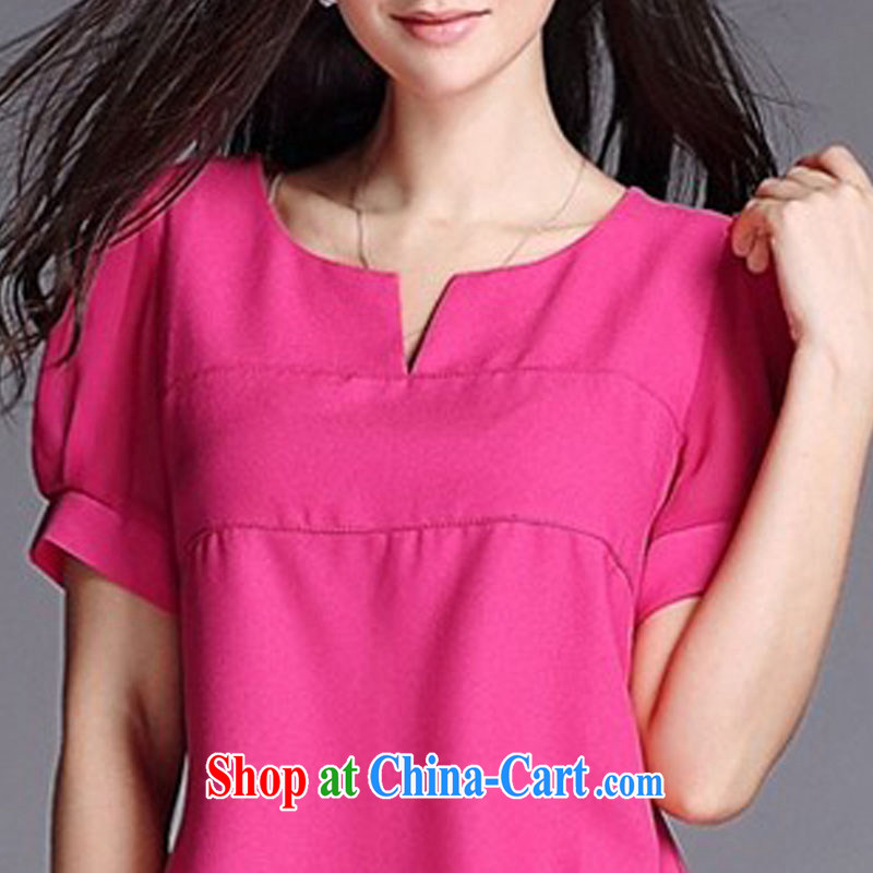 The German 2015 summer new, large, female, long, thick MM Korea and indeed increase short-sleeved snow-woven dresses of red XXXXL, Saint German, shopping on the Internet