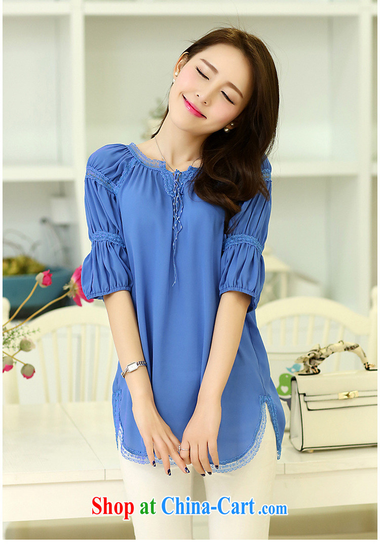 Song Meng Yin Yue XL female summer, new Korean loose lace shirt short-sleeved video thin ice woven shirts R 1085 blue 3 XL (150 - 165 ) jack pictures, price, brand platters! Elections are good character, the national distribution, so why buy now enjoy more preferential! Health