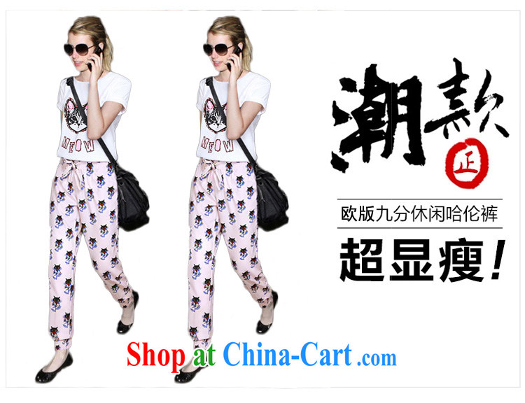 2015 YILISA in Europe and America, the female thick mm summer short-sleeved T-shirt and indeed graphics thin ice woven castor pants, trousers Leisure package M 322 Map Color XXXL for 150 - 170 Jack pictures, price, brand platters! Elections are good character, the national distribution, so why buy now enjoy more preferential! Health