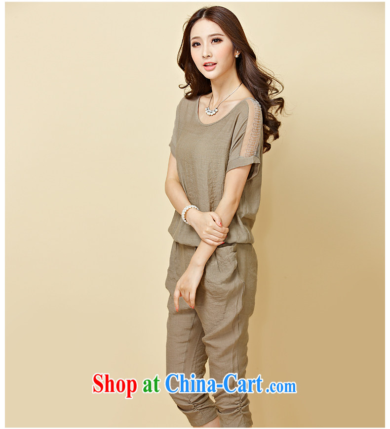 Summer terrace of the secret 2015 summer the code Women Fashion cotton Ma snow woven shirts T-shirts, trousers two piece set with fresh green XXL pictures, price, brand platters! Elections are good character, the national distribution, so why buy now enjoy more preferential! Health