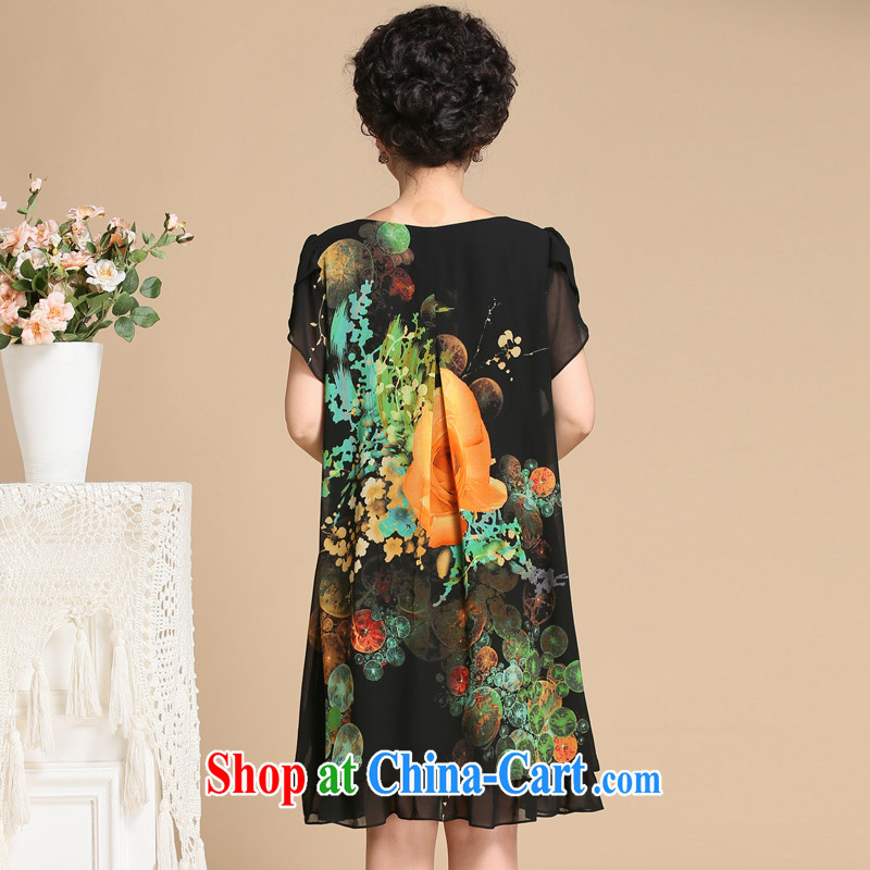 108 GD 2015 mom on summer trendy, female stamp beauty snow woven dresses TBEZ 1528 black 2 XL, 108 GD, shopping on the Internet
