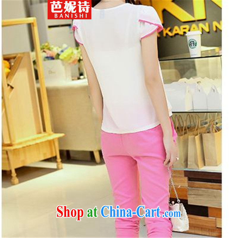 Barbara Anne poetry 2015 summer new Snow woven shirts stamp snow woven shirts 7 pants set two-piece of red L, Barbara Anne poetry (BANISHI), shopping on the Internet