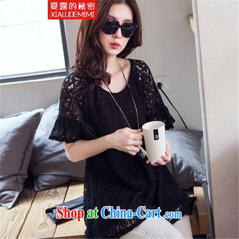 Summer terrace of the secret 2015 and indeed XL sleeveless shirts T mm thick graphics thin lace T-shirt black large code 5 XL, summer terrace of the secret (SECRET OF CHARLOTTE), online shopping