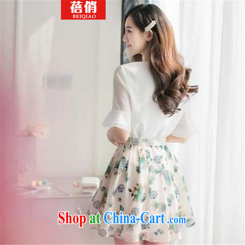 Mrs Ingrid Yeung, 2015 female Korean version Two-piece stamp snow woven dresses semi-dress and clothing and Green S, Mrs Ingrid, (BEIQIAO), online shopping