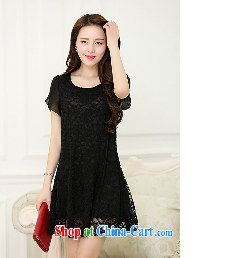 Pauline 2015 is indeed the XL lace short sleeve dress short-sleeved video thin female black large code XL pictures, price, brand platters! Elections are good character, the national distribution, so why buy now enjoy more preferential! Health