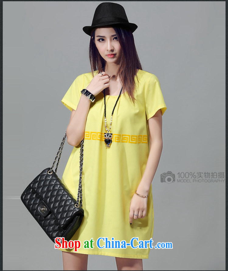 Yu Wei 2015 Julia larger female summer flocking stamp antique dresses simple and relaxed round-collar short-sleeve T-shirt girl Y 2053 black 4XL (recommendations 160 - 180 jack) pictures, price, brand platters! Elections are good character, the national distribution, so why buy now enjoy more preferential! Health