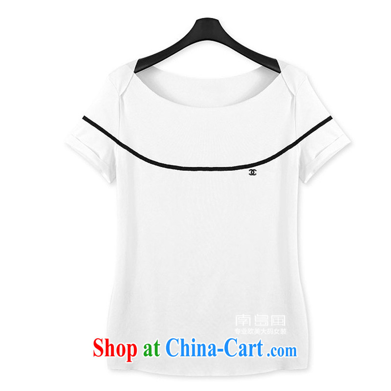 Women of 2015 workshop on new white T pension plus the root yarn skirt the fat and loose video thin stylish thick sister larger female Two-piece 876 photo color XXXL recommendations 140 - 160 jack, female square (SUNVFANG), online shopping
