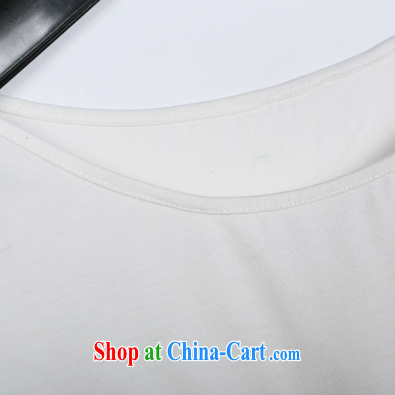 Terrace, Western Europe and the United States, the female loose cotton short-sleeved T shirts, T-shirts solid spring and summer new white 3 XL 150 - 165 jack, 1000 field and the United States, and, on-line shopping
