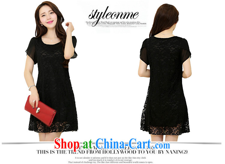 The South, 2015 and indeed XL lace short-sleeve dress short-sleeved video thin female black large number 3 XL pictures, price, brand platters! Elections are good character, the national distribution, so why buy now enjoy more preferential! Health
