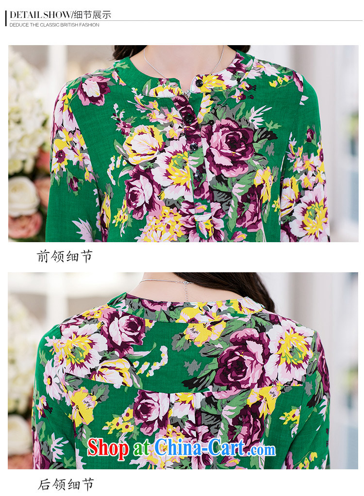 She now spring and summer with new and indeed XL blouses loose thick mm mask poverty video thin, long sleeves in cotton floral tunic shirt YD 145 meters white and green leaf 3 XL pictures, price, brand platters! Elections are good character, the national distribution, so why buy now enjoy more preferential! Health