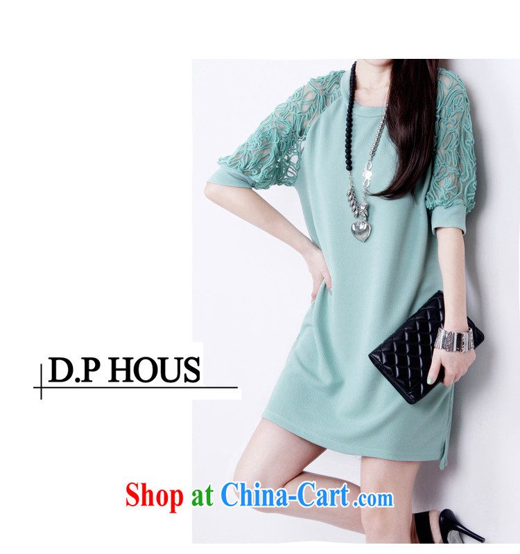 ZORMO Korean female 2015 summer new, lace stitching short-sleeved larger dresses thick mm leisure short skirt black 4XL pictures, price, brand platters! Elections are good character, the national distribution, so why buy now enjoy more preferential! Health