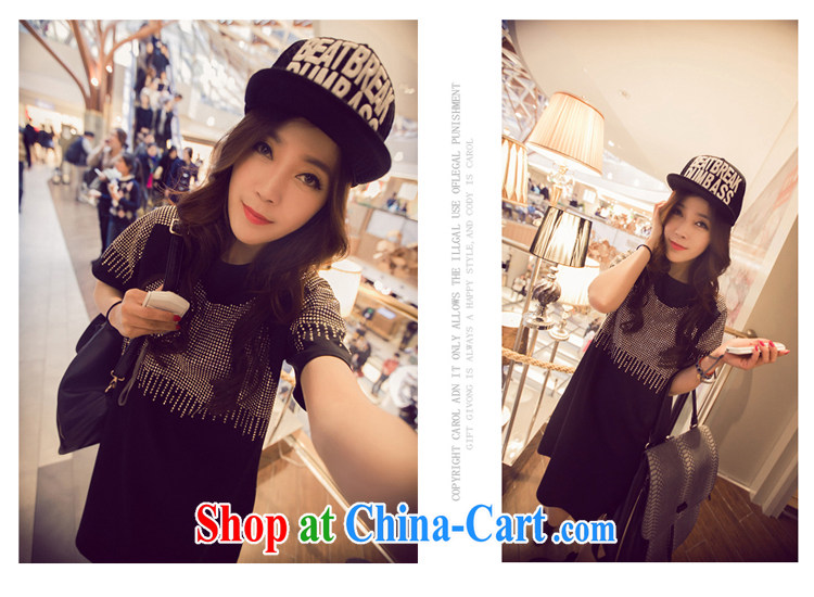 1000 fruit Korean version new king, female summer mm thick, long, leisure T shirt loose video thin short-sleeved style Yoo staple the code dress 5126 black 3 XL 160 - 200 Jack left and right pictures, price, brand platters! Elections are good character, the national distribution, so why buy now enjoy more preferential! Health