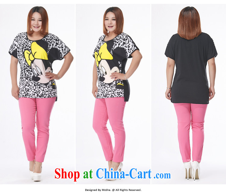 The MSSHE is indeed increasing, female short-sleeve T-shirt 2015 new summer card stamp round-collar short-sleeve shirt T 2839 black 4XL pictures, price, brand platters! Elections are good character, the national distribution, so why buy now enjoy more preferential! Health