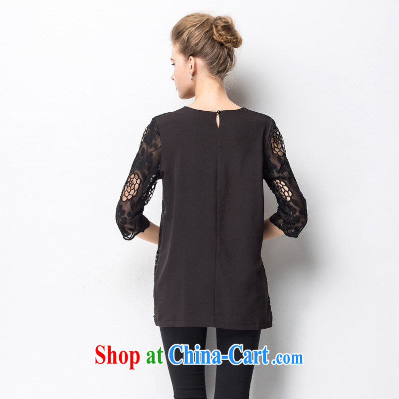 The bubbles in Europe and the load is increased, the load spring and summer mm thick hook flower Openwork lace snow woven shirts, sleeveless black the European site new 3XL recommendations 162 - 175 jack, the bubbles, and, online shopping