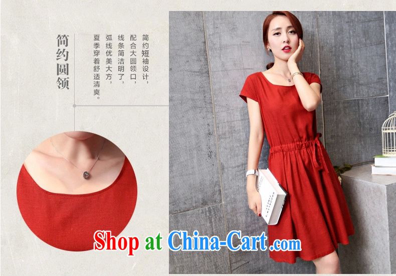 Acacia pier summer 2015 new, Yau Ma Tei cotton female Korean version the code loose linen dresses cotton the skirt wine red L pictures, price, brand platters! Elections are good character, the national distribution, so why buy now enjoy more preferential! Health
