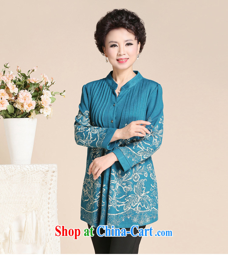 2015 Ousmile new spring and summer in stamp duty long shirt mom with solid shirt T-shirt T shirts in the elderly, female 320 green 4 XL pictures, price, brand platters! Elections are good character, the national distribution, so why buy now enjoy more preferential! Health
