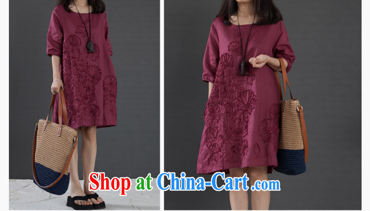 Rate the Cayman 2015 new, larger female arts, small fresh dresses thick MM loose embroidered short sleeves ethnic wind cotton the dresses female wine red XXL pictures, price, brand platters! Elections are good character, the national distribution, so why buy now enjoy more preferential! Health