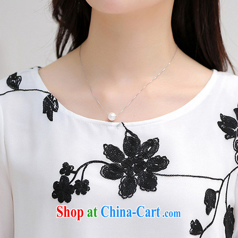 In short, the possible summer 2015 new Korean fashion stamp the code graphics thin beauty, long, snow-woven shirts T-shirt girl J 839 white 3XL, in short, would be (Janrelove), online shopping