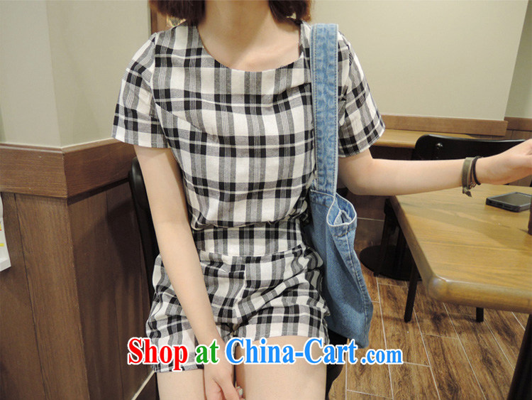 Fang Yu-na Lai-wan 2015 cotton the grid package T-shirt pants blue and white checkered L pictures, price, brand platters! Elections are good character, the national distribution, so why buy now enjoy more preferential! Health