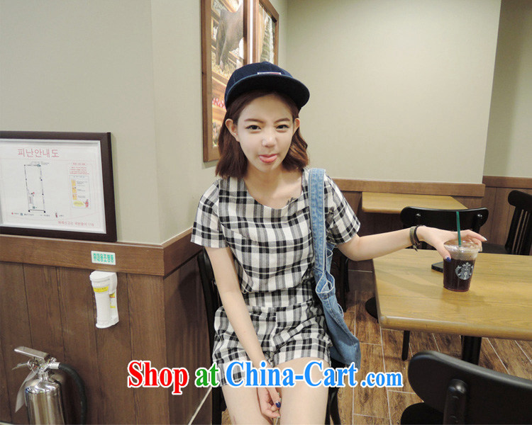 Fang Yu-na Lai-wan 2015 cotton the grid package T-shirt pants blue and white checkered L pictures, price, brand platters! Elections are good character, the national distribution, so why buy now enjoy more preferential! Health