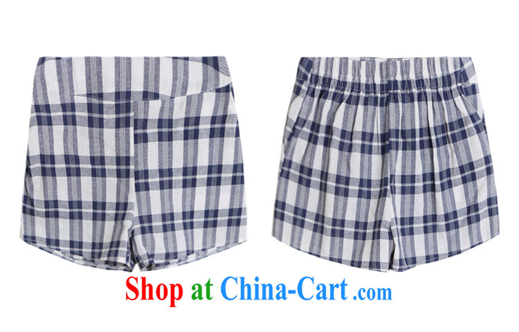 Fang Yu-na Lai-wan 2015 cotton the grid package T-shirt pants blue and white checkered L pictures, price, brand platters! Elections are good character, the national distribution, so why buy now enjoy more preferential! Health