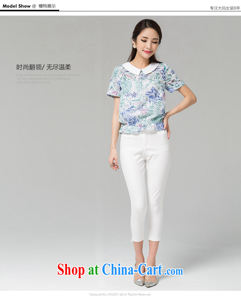 Blue Water increase, female 2015 summer new, thick MM the waist doll for loose mask meat video thin shirt suit larger XXL pictures, price, brand platters! Elections are good character, the national distribution, so why buy now enjoy more preferential! Health