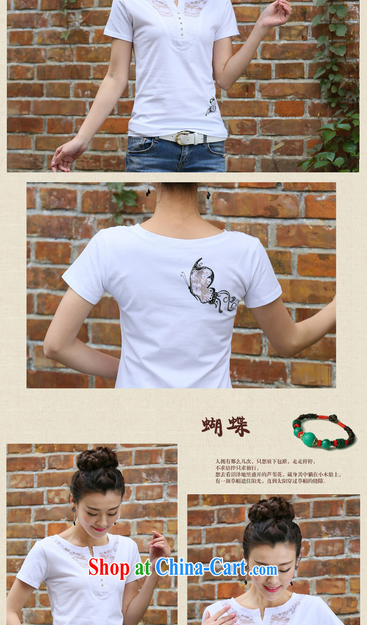 The intended way 2015 new summer edition Korean girl with a short-sleeved shirt T Cultivating Female large white, female 8115 white XXXL pictures, price, brand platters! Elections are good character, the national distribution, so why buy now enjoy more preferential! Health