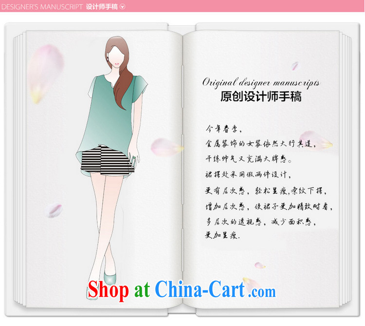 Optimize m Beauty Package Mail Delivery 2015 summer Korean fake two-piece snow woven stitching fly the cuff dress code casual striped short skirt blue 4 XL pictures, price, brand platters! Elections are good character, the national distribution, so why buy now enjoy more preferential! Health