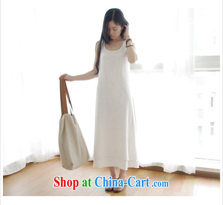 Flowers, weaving, 2015 female arts, with generous large solid color vest straps long skirt cotton Ma dresses white L pictures, price, brand platters! Elections are good character, the national distribution, so why buy now enjoy more preferential! Health