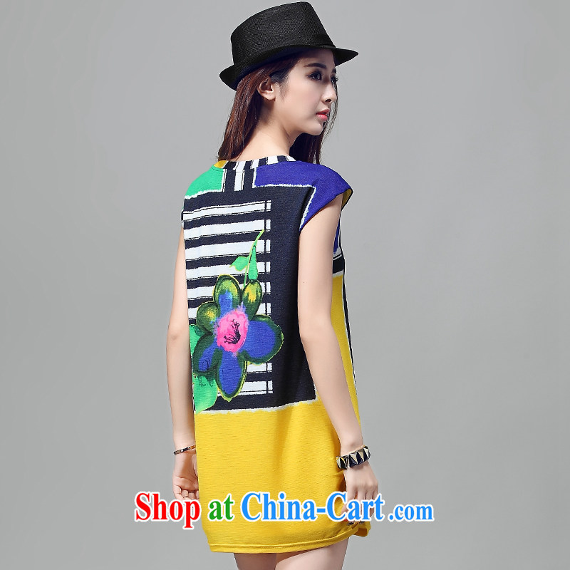 Elizabeth's Kosovo savoil larger thick mm female Korean summer sleeveless package and stamp duty dresses D 2056 yellow XXL recommendations 136 - 146 jack, Elizabeth's Kosovo (savoil), online shopping