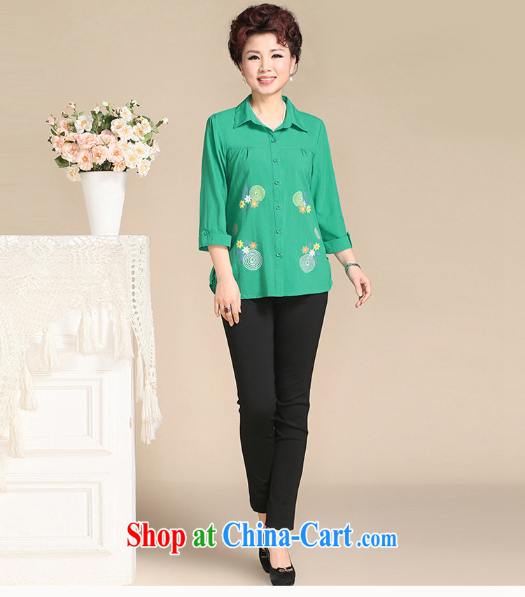 Ousmile 2015 spring, long-sleeved T-shirt mother load pattern shirt summer in the elderly, female 676 red 4 XL pictures, price, brand platters! Elections are good character, the national distribution, so why buy now enjoy more preferential! Health