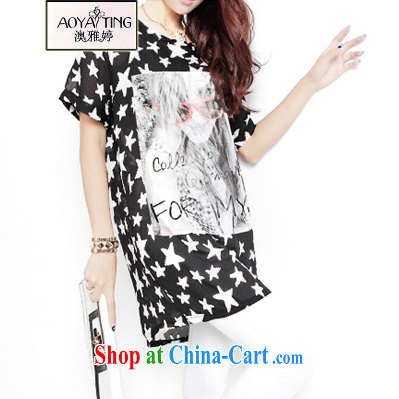 o Ya-ting 2015 New, and indeed increase, female summer thick mm video thin short-sleeved shirt T female, long wave, black L recommends that you 120 - 150 jack, O Ya-ting (aoyating), online shopping