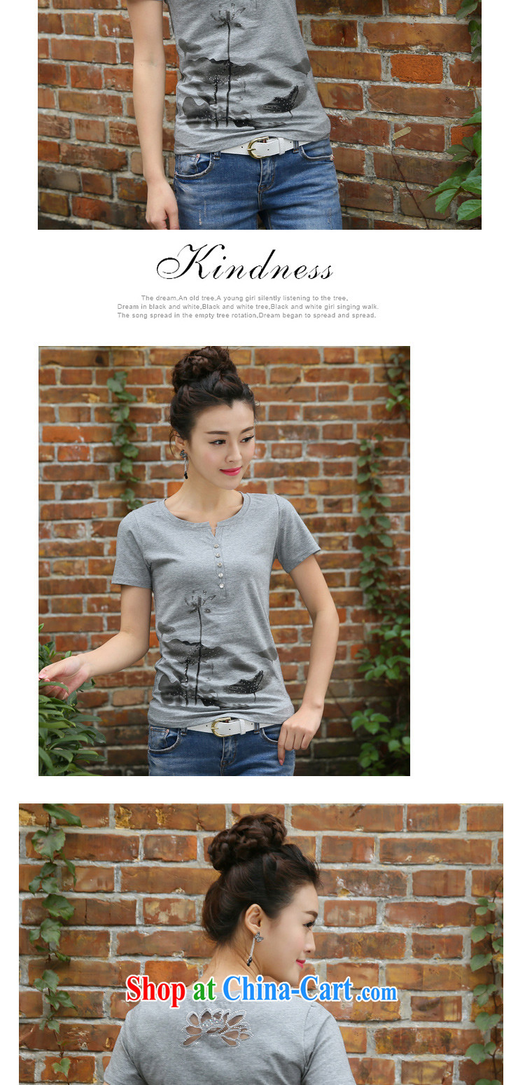 The intended way 2015 new summer Korean female stamp duty short-sleeved shirt T female beauty graphics thin large, female, pure cotton T 8130 white XXL pictures, price, brand platters! Elections are good character, the national distribution, so why buy now enjoy more preferential! Health